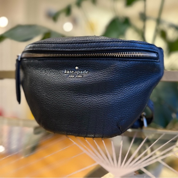 kate spade Handbags - Kate Spade Black Soft Pebbled Leather Belt Bag Fanny Bag